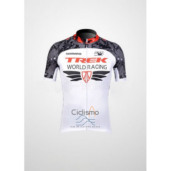 Trek Ropa Ciclismo Culotte Corto 2012 Mangas Cortas Blanco y Gris